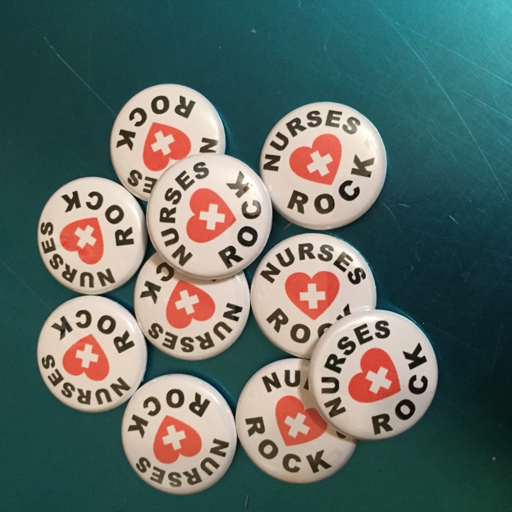 Nurses Rock 1” Pinback Buttons